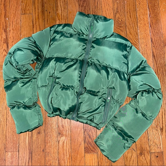 Kake Shoppe - Bubble Puffer Crop Bomber Jackets - Picture 4 of 4